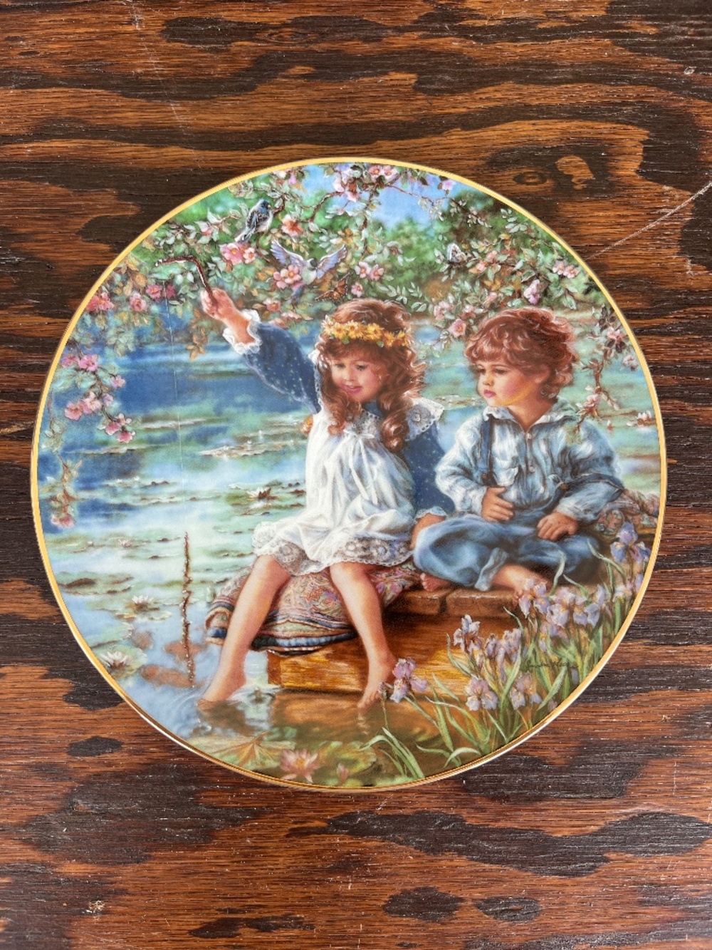 Reco "Patience" Collector Plate • Sandra Kuck • Hearts & Flowers • 1st Issue • C